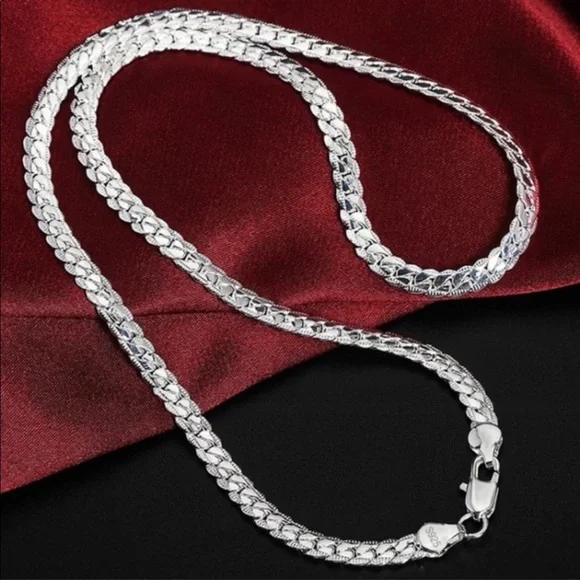 New Unisex 925 Sterling Silver Snake Necklace - Picture 4 of 5